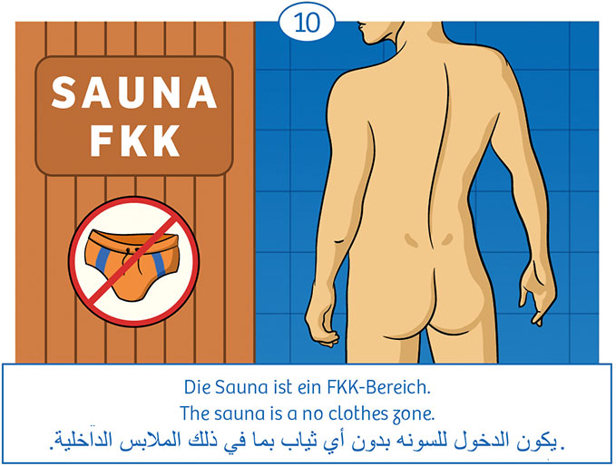 10: Die Sauna ist ein FKK-Bereich